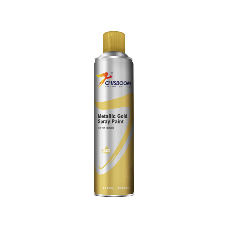 Peinture en aérosol en or métallique